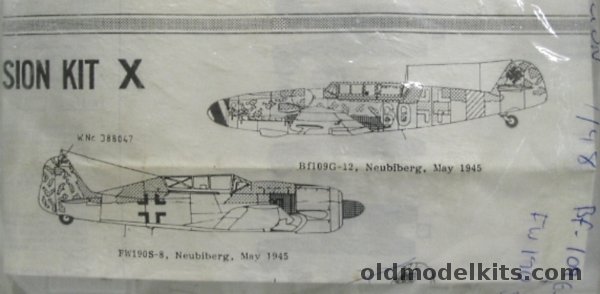 Falcon 1/48 Bf-109G-12 and FW-190S-8 Two Seat Conversions plastic model kit